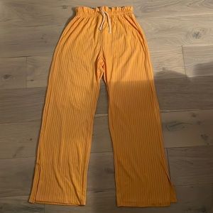 Zara orange flowy pants